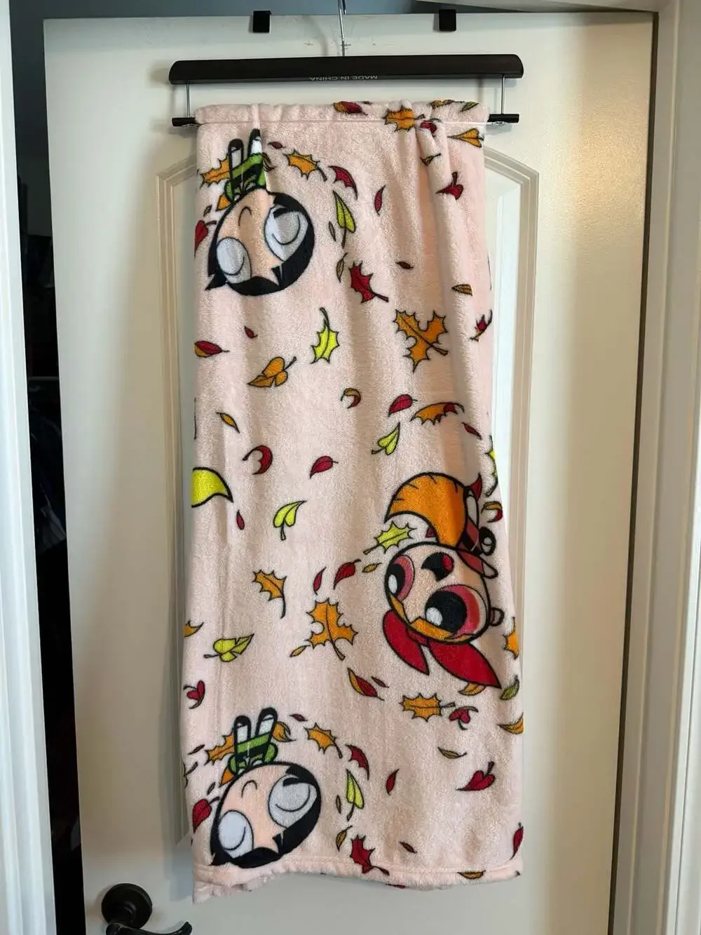 The Powerpuff Girls Soft Plush Throw Blanket Autumn Leaves 50x70